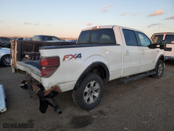 2014 Ford F-150 XL with VIN 1FTFW1ET4EFA01609, listed as a Copart auction lot 81381674 with 186,089 mi miles and Salvage Title. Bid and sale history available at carsss.com. Image 3.