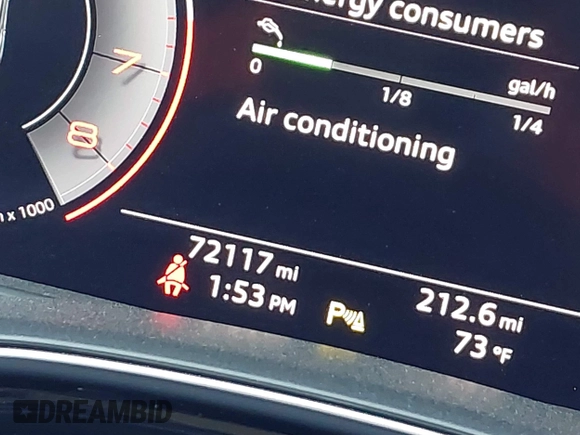 2019 Audi Q8 Premium Plus z VIN WA1EVBF18KD028606, wystawiony jako IAAI lot #41780296 z przebiegiem 72 117 mil mil oraz . Historia ofert i sprzedaży dostępna na DreamBid. Obrazek 15.