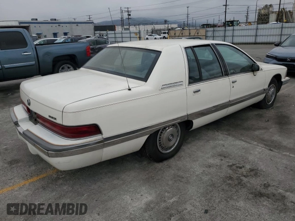 1993 Buick Roadmaster with VIN 1G4BN5377PR412501, listed as a Copart auction lot 55897325 with 76,408 mi miles and Clean Title. Bid and sale history available at DreamBid. Image 3.