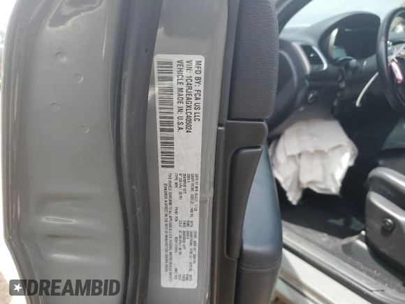 2020 Jeep Grand Cherokee Altitude z VIN 1C4RJEAGXLC405024, wystawiony jako Copart lot #58536155 z przebiegiem 67 441 mil mil oraz Szkoda całkowita • Salvage title. Historia ofert i sprzedaży dostępna na DreamBid. Obrazek 13.