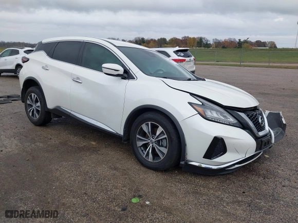 2020 Nissan Murano S with VIN 5N1AZ2AJ4LN154887, listed as a IAAI auction lot 40885300 with 125,735 mi miles. Bid and sale history available at carsss.com. Image 1.
