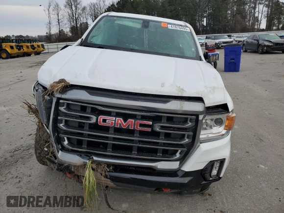 2022 GMC Canyon 4WD AT4 w/Cloth with VIN 1GTG6FEN5N1155598, listed as a Copart auction lot 41970495 with 57,572 mi miles and Salvage Title. Bid and sale history available at carsss.com. Image 5.