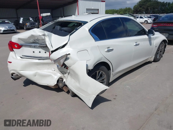 2017 Infiniti Q50 Signature Edition with VIN JN1EV7AP1HM738909, listed as a IAAI auction lot 40269786 with 81,599 mi miles and . Bid and sale history available at DreamBid. Image 4.