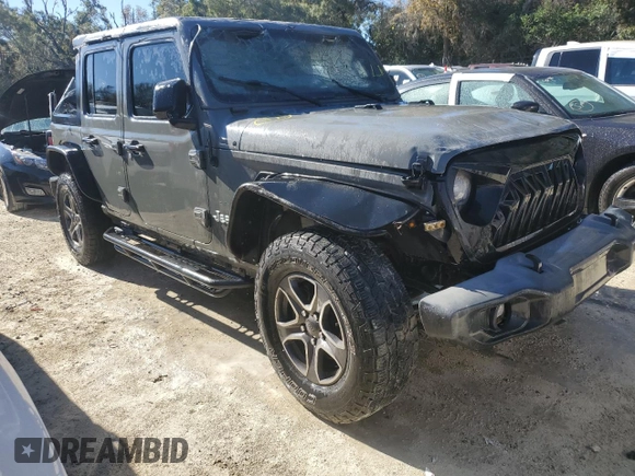 2018 Jeep Wrangler Unlimited Sport z VIN 1C4HJXDNXJW283388, wystawiony jako Copart lot #80480864 z przebiegiem Nie podano mil oraz Nie do naprawy • Non repairable. Historia ofert i sprzedaży dostępna na DreamBid. Obrazek 4.