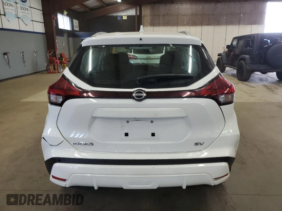 2022 Nissan Kicks SV with VIN 3N1CP5CV9NL523317, listed as a Copart auction lot 52853945 with 100,024 mi miles and Clean Title. Bid and sale history available at DreamBid. Image 6.