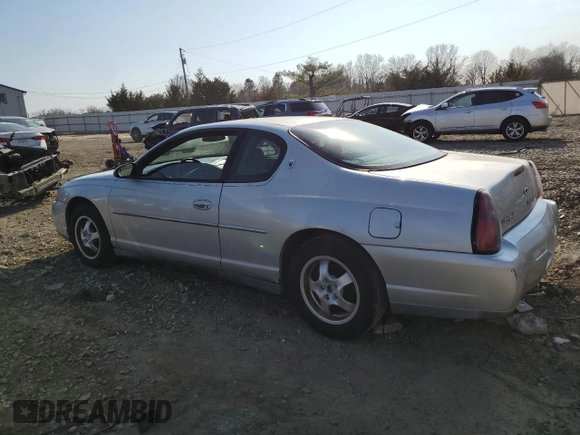 2001 Chevrolet Monte Carlo LS z VIN 2G1WW12E919160501, wystawiony jako Copart lot #48454775 z przebiegiem 107 561 mil mil oraz Tytuł czysty. Historia ofert i sprzedaży dostępna na DreamBid. Obrazek 2.