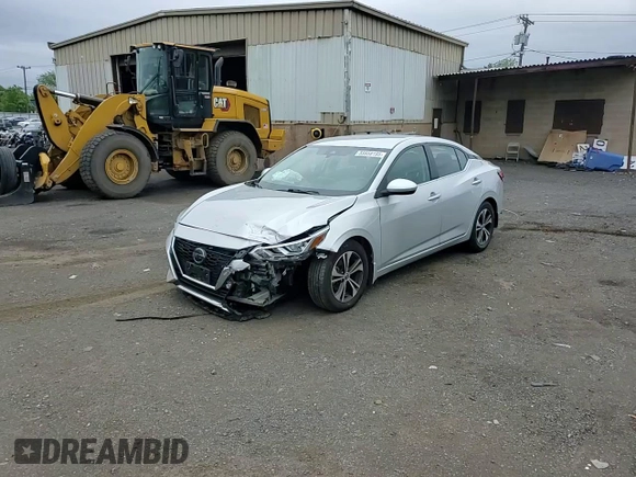 2021 Nissan Sentra SV with VIN 3N1AB8CV6MY288481, listed as a Copart auction lot 59958195 with 33,644 mi miles and Salvage title. Bid and sale history available at DreamBid. Image 14.