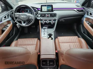2021 Genesis G70 2.0T with VIN KMTG34LA7MU072394, listed as a Copart auction lot 62908715 with 44,104 mi miles and Salvage title. Bid and sale history available at DreamBid. Image 8.