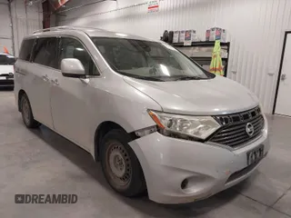 2012 Nissan Quest SL with VIN JN8AE2KP3C9031002, listed as a IAAI auction lot 42000087 with 107,595 mi miles. Bid and sale history available at carsss.com. Image 1.