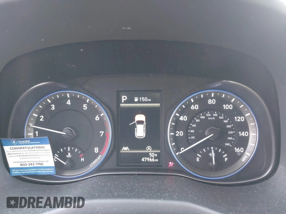 2022 Hyundai Kona SE with VIN KM8K2CAB6NU797564, listed as a IAAI auction lot 41638073 with 47,966 mi miles and . Bid and sale history available at DreamBid. Image 7.