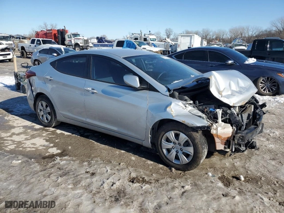 2016 Hyundai Elantra Value Edition with VIN KMHDH4AE3GU512359, listed as a Copart auction lot 88371415 with 0 mi miles and Salvage Title. Bid and sale history available at carsss.com. Image 4.