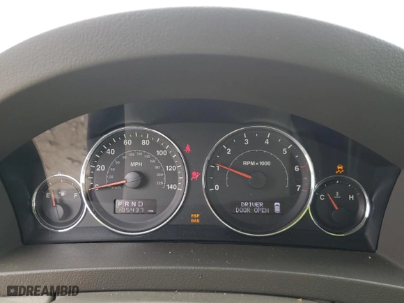 2008 Jeep Grand Cherokee Laredo with VIN 1J8GR48K68C240142, listed as a Copart auction lot 52652275 with 185,437 mi miles and Salvage Title. Bid and sale history available at carsss.com. Image 9.