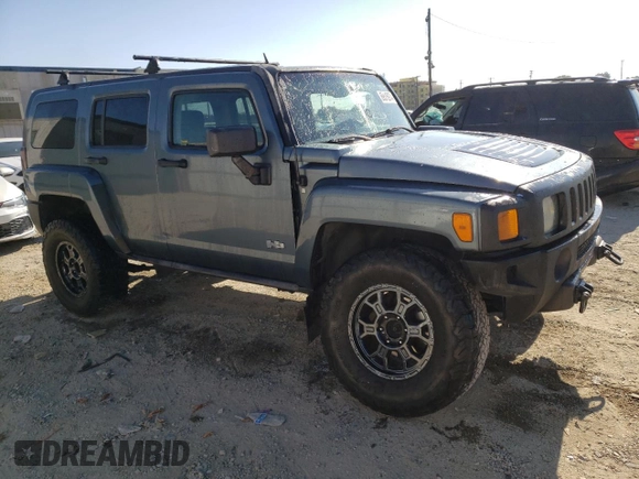 2007 Hummer H3 SUV with VIN 5GTDN13E378129872, listed as a Copart auction lot 69515974 with 166,803 mi miles and Salvage Title. Bid and sale history available at carsss.com. Image 4.