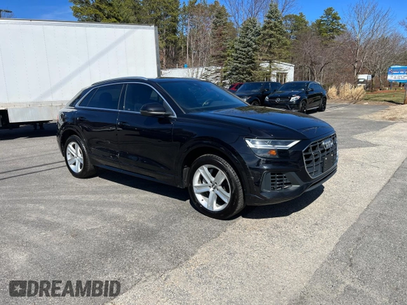 2019 Audi Q8 Premium with VIN WA1AVAF17KD016018, listed as a Copart auction lot 53399285 with 109,846 mi miles and Clean Title. Bid and sale history available at carsss.com. Image 1.