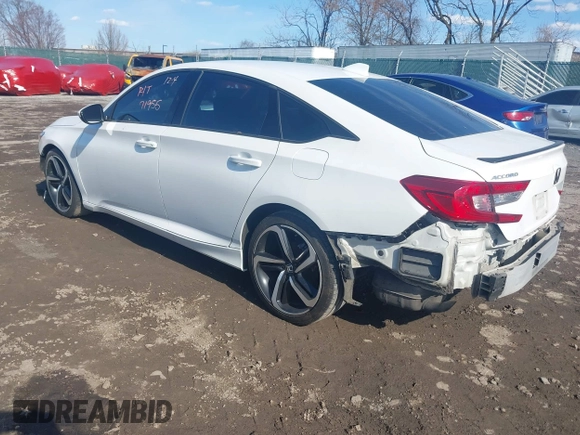 2020 Honda Accord Sport with VIN 1HGCV1F38LA136723, listed as a IAAI auction lot 41853774 with 202,377 mi miles and . Bid and sale history available at DreamBid. Image 3.
