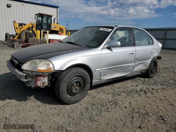 1996 Honda Civic EX with VIN 1HGEJ8645TL004349, listed as a Copart auction lot 72640994 with 241,878 mi miles and Salvage Title. Bid and sale history available at carsss.com. Image 1.