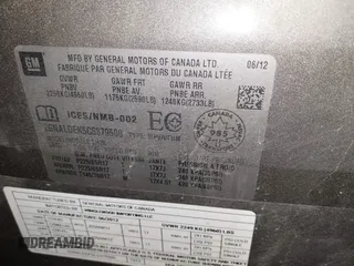 2012 Chevrolet Equinox LT w/1LT with VIN 2GNALDEK5C6379500, listed as a IAAI auction lot 41521890 with 164,385 mi miles. Bid and sale history available at carsss.com. Image 9.
