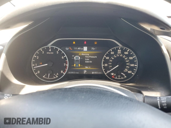 2019 Nissan Murano SV with VIN 5N1AZ2MJ1KN129102, listed as a Copart auction lot 57126035 with 163,852 mi miles and Salvage title. Bid and sale history available at DreamBid. Image 9.