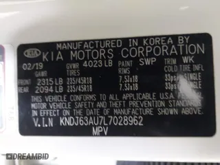 2020 Kia Soul GT-Line with VIN KNDJ63AU7L7028962, listed as a IAAI auction lot 41405208 with 73,589 mi miles. Bid and sale history available at carsss.com. Image 9.