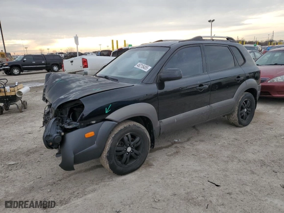 2008 Hyundai Tucson SE with VIN KM8JN12D08U880726, listed as a Copart auction lot 46215405 with 165,615 mi miles and Salvage Title. Bid and sale history available at carsss.com. Image 1.