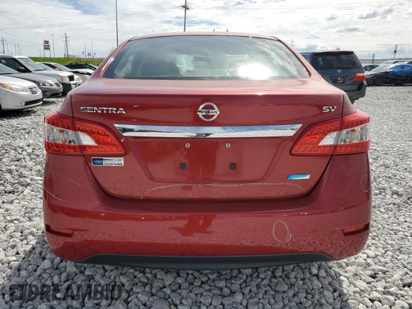 2014 Nissan Sentra SV with VIN 3N1AB7AP2EY326143, listed as a Copart auction lot 51165885 with 153,491 mi miles and Salvage Title. Bid and sale history available at DreamBid. Image 6.