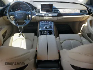 2015 Audi A8 L 4.0T with VIN WAU32AFD9FN032185, listed as a Copart auction lot 53472595 with 45,357 mi miles and Salvage Title. Bid and sale history available at carsss.com. Image 8.
