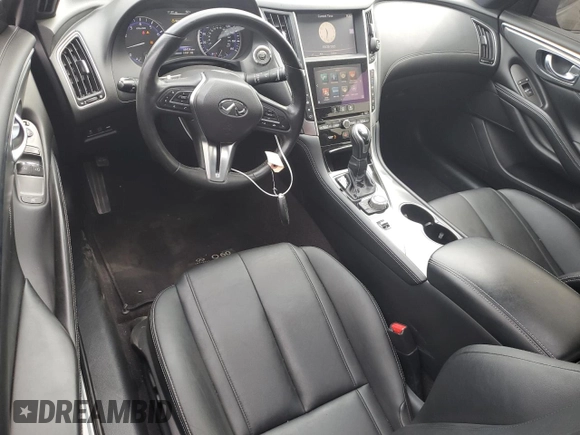 2017 Infiniti Q60 Premium with VIN JN1CV7EKXHM110109, listed as a Copart auction lot 49949525 with 45,424 mi miles and Salvage title. Bid and sale history available at DreamBid. Image 8.