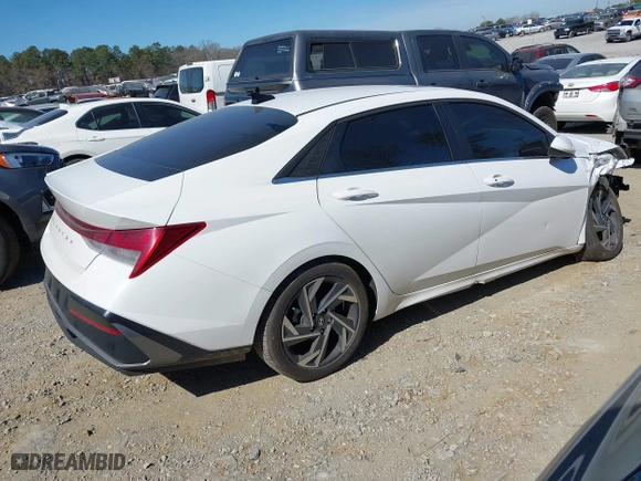 2024 Hyundai Elantra SEL with VIN KMHLS4DG2RU806039, listed as a IAAI auction lot 41674804 with 13,122 mi miles. Bid and sale history available at carsss.com. Image 4.