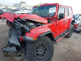 2021 Jeep Wrangler Unlimited Rubicon 392 z VIN 1C4JJXSJ0MW827483, wystawiony jako IAAI lot #42060337 z przebiegiem 34 625 mil mil oraz . Historia ofert i sprzedaży dostępna na DreamBid. Obrazek 2.