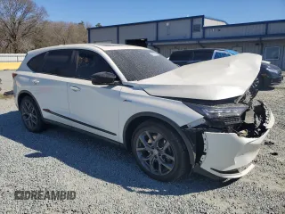 2022 Acura MDX w/A-Spec Package with VIN 5J8YE1H02NL032874, listed as a Copart auction lot 46154755 with 0 mi miles and Salvage Title. Bid and sale history available at carsss.com. Image 4.