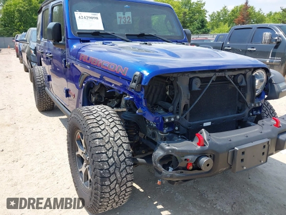 2018 Jeep Wrangler Unlimited Rubicon with VIN 1C4HJXFG8JW184793, listed as a IAAI auction lot 42429098 with 86,580 mi miles and . Bid and sale history available at DreamBid. Image 6.