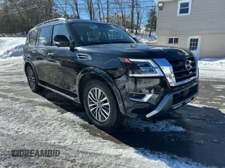 2023 Nissan Armada SL z VIN JN8AY2BA0P9401895, wystawiony jako Copart lot #46125965 z przebiegiem 60 906 mil mil oraz Czysty tytuł • Clean title. Historia ofert i sprzedaży dostępna na DreamBid. Obrazek 4.