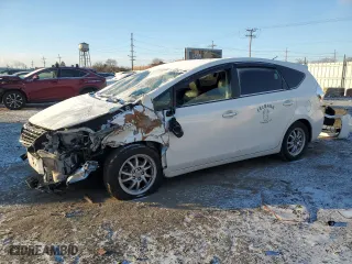 2012 Toyota Prius v Two with VIN JTDZN3EU6C3034372, listed as a Copart auction lot 89346545 with NaN miles and Salvage Title. Bid and sale history available at carsss.com. Image 1.