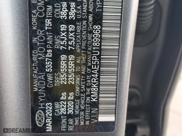 2023 Hyundai IONIQ 5 Limited with VIN KM8KR4AE5PU189968, listed as a Copart auction lot 65647674 with 6,753 mi miles and Salvage Title. Bid and sale history available at carsss.com. Image 14.