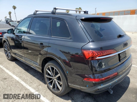 2021 Audi Q7 Premium Plus with VIN WA1LXAF70MD013214, listed as a Copart auction lot 59407865 with 48,834 mi miles and Salvage title. Bid and sale history available at DreamBid. Image 2.