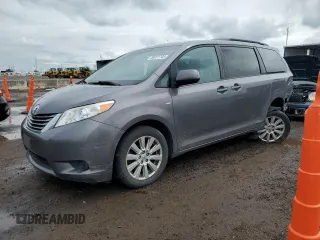 2017 Toyota Sienna LE with VIN 5TDJZ3DC5HS168953, listed as a Copart auction lot 58911745 with 49,310 mi miles and Salvage title. Bid and sale history available at DreamBid. Image 1.