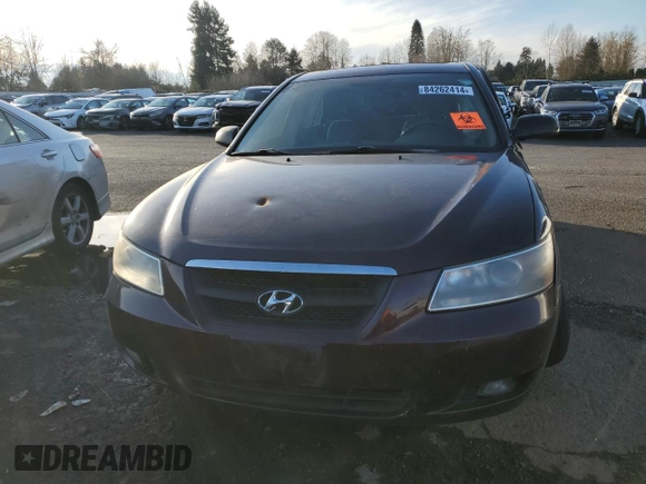 2006 Hyundai Sonata GLS with VIN 5NPEU46F36H121386, listed as a Copart auction lot 84262414 with Not Provided miles and Salvage Title. Bid and sale history available at DreamBid. Image 5.