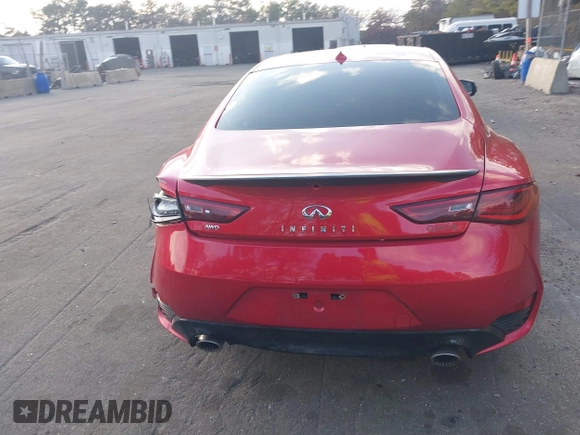 2018 Infiniti Q60 Red Sport 400 with VIN JN1FV7EL1JM630095, listed as a IAAI auction lot 41212992 with 97,970 mi miles and . Bid and sale history available at DreamBid. Image 16.