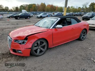 2015 Audi S5 Premium Plus with VIN WAUCGAFH4FN007408, listed as a Copart auction lot 76182934 with 209,322 mi miles and Salvage Title. Bid and sale history available at carsss.com. Image 1.