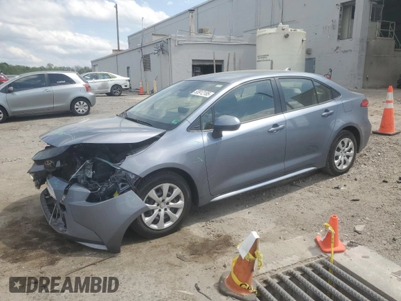 2020 Toyota Corolla LE with VIN JTDEPRAEXLJ059829, listed as a Copart auction lot 53912185 with 50,790 mi miles and Salvage Title. Bid and sale history available at DreamBid. Image 1.