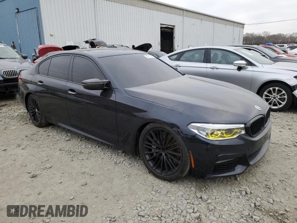 2017 BMW 5 Series 540i with VIN WBAJE5C3XHG917391, listed as a Copart auction lot 48715465 with 70,781 mi miles and Salvage Title. Bid and sale history available at carsss.com. Image 4.