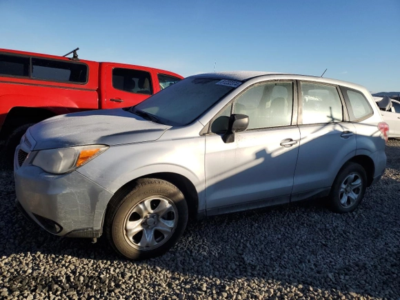 2014 Subaru Forester 2.5i with VIN JF2SJAAC5EG448982, listed as a Copart auction lot 81232374 with 124,005 mi miles and Salvage Title. Bid and sale history available at carsss.com. Image 1.