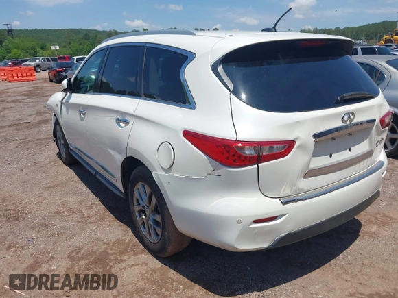 2015 Infiniti QX60 with VIN 5N1AL0MNXFC547099, listed as a IAAI auction lot 42104864 with 128,834 mi miles and . Bid and sale history available at DreamBid. Image 3.