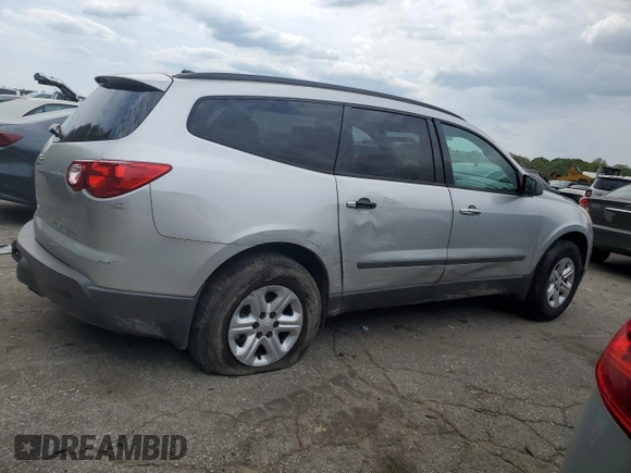 2012 Chevrolet Traverse LS with VIN 1GNKRFED3CJ248410, listed as a Copart auction lot 52760475 with 142,889 mi miles and Clean Title. Bid and sale history available at DreamBid. Image 3.