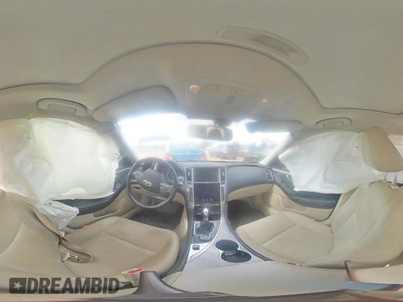 2017 Infiniti Q50 Signature Edition with VIN JN1EV7AP0HM739324, listed as a Copart auction lot 43063345 with 124,406 mi miles and Salvage Title. Bid and sale history available at DreamBid. Image 13.
