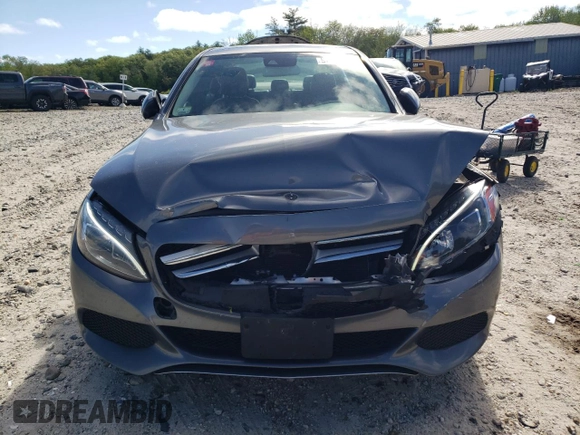2017 Mercedes-Benz C 300 with VIN 55SWF4KB0HU193549, listed as a Copart auction lot 57495255 with 102,398 mi miles and Salvage title. Bid and sale history available at DreamBid. Image 5.