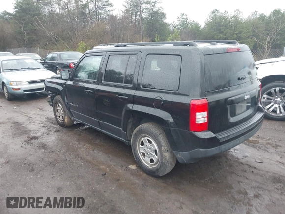 2017 Jeep Patriot Sport SE with VIN 1C4NJPBA7HD122716, listed as a IAAI auction lot 41476403 with 91,816 mi miles and . Bid and sale history available at DreamBid. Image 3.