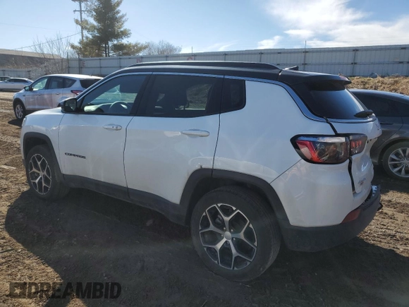2024 Jeep Compass Limited with VIN 3C4NJDCN3RT173285, listed as a Copart auction lot 47801725 with 3,198 mi miles and Clean Title. Bid and sale history available at carsss.com. Image 2.
