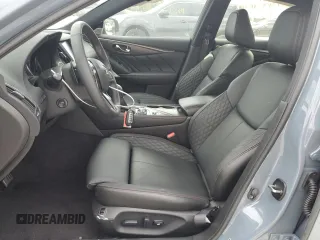 2024 Infiniti Q50 Red Sport 400 with VIN JN1FV7DP0RM660155, listed as a Copart auction lot 44143915 with 5,521 mi miles and Salvage Title. Bid and sale history available at DreamBid. Image 7.