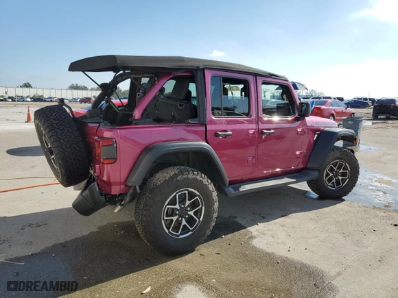 2024 Jeep Wrangler Rubicon with VIN 1C4PJXFG2RW354881, listed as a Copart auction lot 85728564 with 5,777 mi miles and Non Repairable. Bid and sale history available at carsss.com. Image 3.